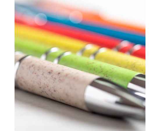 Ручка шариковая NUKOT, бежевый,  пластик с зерноволокном, Цвет: натуральный, изображение 3