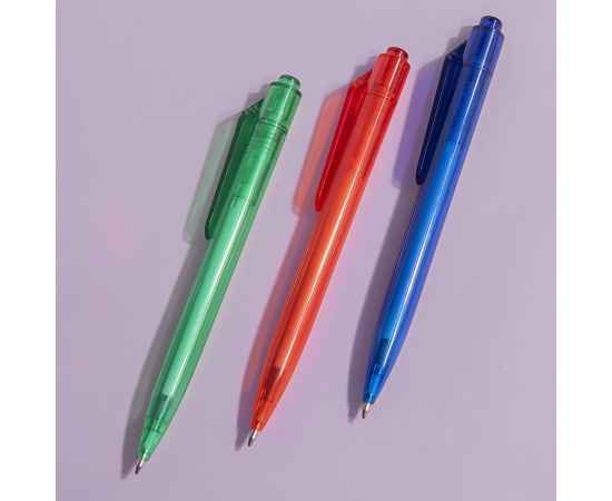 Ручка шариковая N16, красный, RPET пластик, цвет чернил синий, Цвет: красный, изображение 2