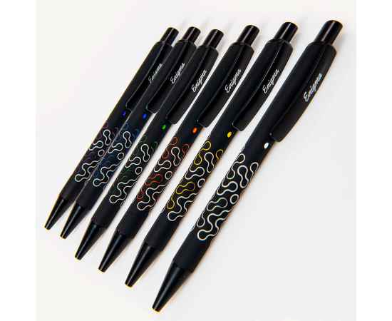 ENIGMA, ручка шариковая, черный/оранжевый, металл, пластик, софт-покрытие, Цвет: черный, оранжевый, изображение 6