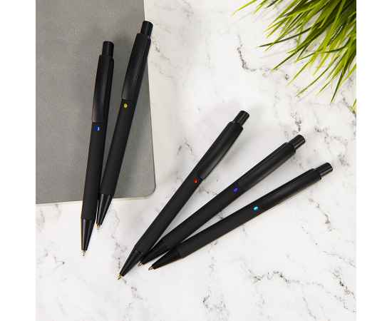 ENIGMA, ручка шариковая, черный/синий, металл, пластик, софт-покрытие, Цвет: черный, синий, изображение 4