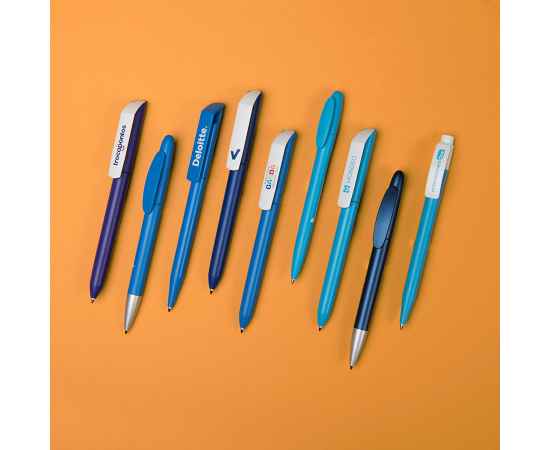 Ручка шариковая ICON, синий, непрозрачный пластик, Цвет: синий, изображение 2
