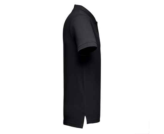 Рубашка-поло мужская ADAM, черный, S, 100% хлопок, плотность 195 г/м2, Цвет: черный, Размер: S, изображение 3