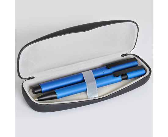OVAL, ручка шариковая, синий/черный, металл, Цвет: синий, черный, изображение 2