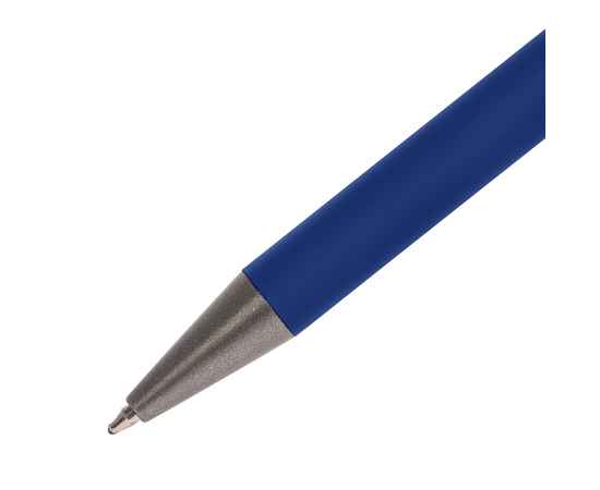Ручка шариковая FACTOR, синий/темно-серый, металл, пластик, софт-покрытие, Цвет: синий, серый, изображение 2