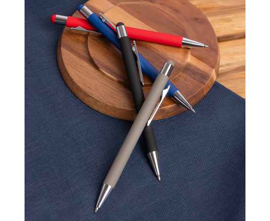 Ручка шариковая FACTOR TOUCH со стилусом, черный/серебро, металл, пластик, софт-покрытие, Цвет: черный, серебристый, изображение 3