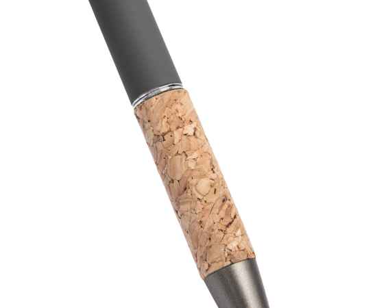 Ручка шариковая FACTOR GRIP со стилусом, серый/темно-серый, металл, пластик, пробка, софт-покрытие, Цвет: серый меланж, темно-серый, изображение 3