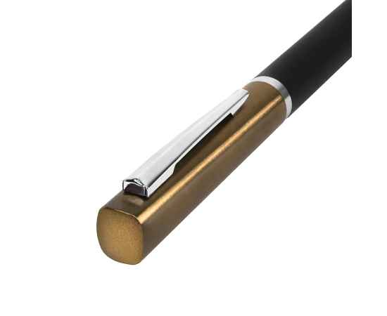 M1, ручка шариковая, черный/золотистый, пластик, металл, софт-покрытие, Цвет: золотистый, черный, изображение 2