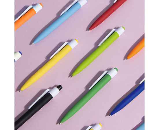 Ручка шариковая N16 soft touch, оранжевый, пластик, цвет чернил синий, Цвет: оранжевый, изображение 3