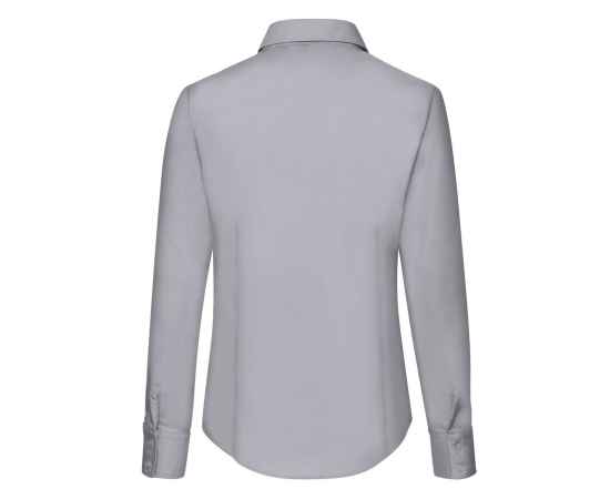 Рубашка 'Lady-Fit Long Sleeve Oxford Shirt', светло-серый_L, 70% х/б, 30% п/э, 135 г/м2, Цвет: серый, Размер: L, изображение 2