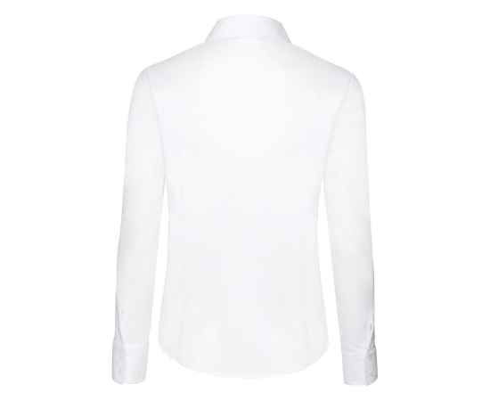 Рубашка 'Lady-Fit Long Sleeve Oxford Shirt', белый_L, 70% х/б, 30% п/э, 130 г/м2, Цвет: белый, Размер: Длина 65 см., ширина 53,5 см., изображение 2
