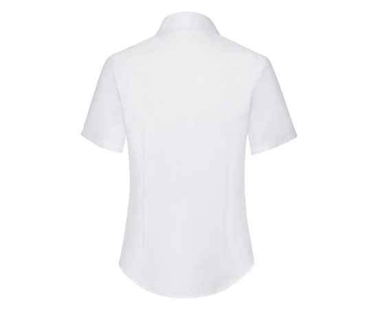 Рубашка 'Lady-Fit Short Sleeve Oxford Shirt', белый_XS, 70% х/б, 30% п/э, 130 г/м2, Цвет: белый, Размер: Длина 58 см., ширина 40,5 см., изображение 2