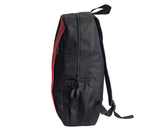Рюкзак PLUS, чёрный/красный, 44 x 26 x 12 см, 100% полиэстер 600D, Цвет: красный, черный, Размер: 44 x 26 x 12, изображение 2