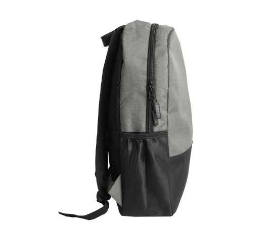 Рюкзак PULL, серый/чёрный, 45 x 28 x 11 см, 100% полиэстер 300D+600D, Цвет: серый, черный, Размер: 45 x 28 x 11 см, изображение 3