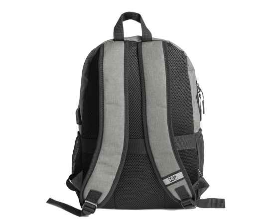 Рюкзак PULL, серый/чёрный, 45 x 28 x 11 см, 100% полиэстер 300D+600D, Цвет: серый, черный, Размер: 45 x 28 x 11 см, изображение 4