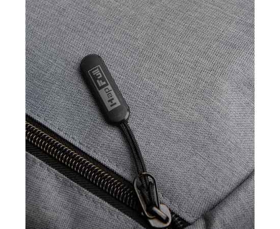 Рюкзак PULL, серый/чёрный, 45 x 28 x 11 см, 100% полиэстер 300D+600D, Цвет: серый, черный, Размер: 45 x 28 x 11 см, изображение 6