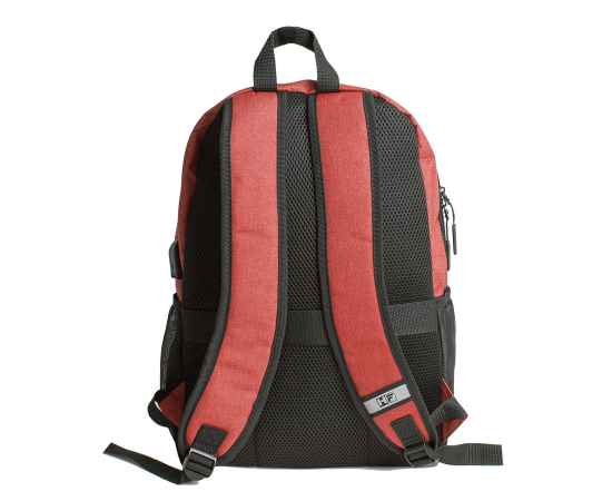Рюкзак PULL, красный/чёрный, 45 x 28 x 11 см, 100% полиэстер 300D+600D, Цвет: красный, черный, Размер: 45 x 28 x 11 см, изображение 4