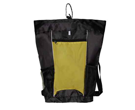 Рюкзак Fab, жёлтый/чёрный, 47 x 27 см, 100% полиэстер 210D, Цвет: желтый, Размер: 46 x 27 см, изображение 2