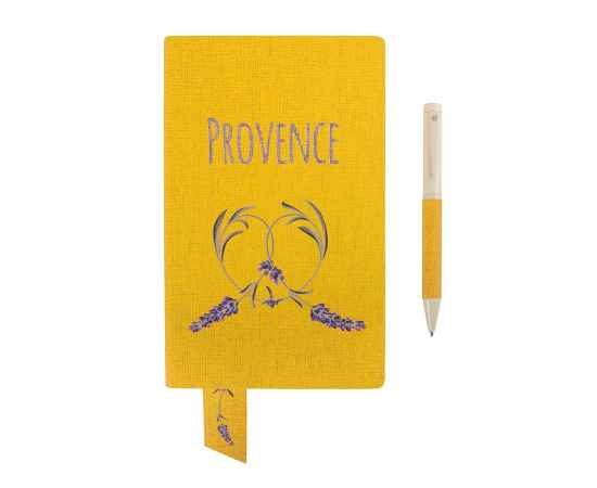 PROVENCE, ручка шариковая, хром/желтый, металл, PU, Цвет: желтый, изображение 2