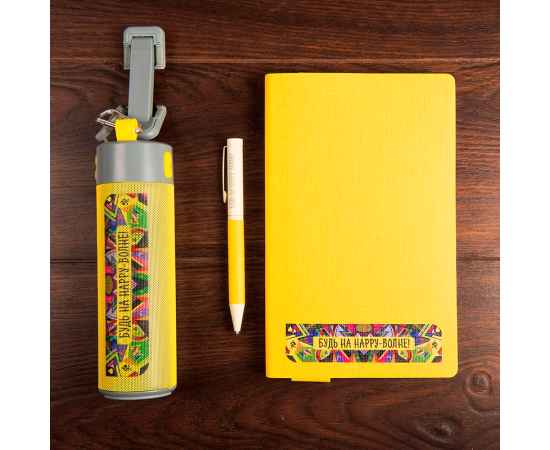 PROVENCE, ручка шариковая, хром/желтый, металл, PU, Цвет: желтый, изображение 5