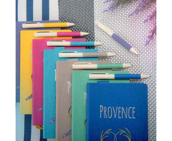 PROVENCE, ручка шариковая, хром/голубой, металл, PU, Цвет: бирюзовый, изображение 3