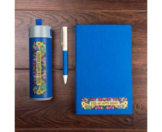 PROVENCE, ручка шариковая, хром/синий, металл, PU, Цвет: синий, изображение 3