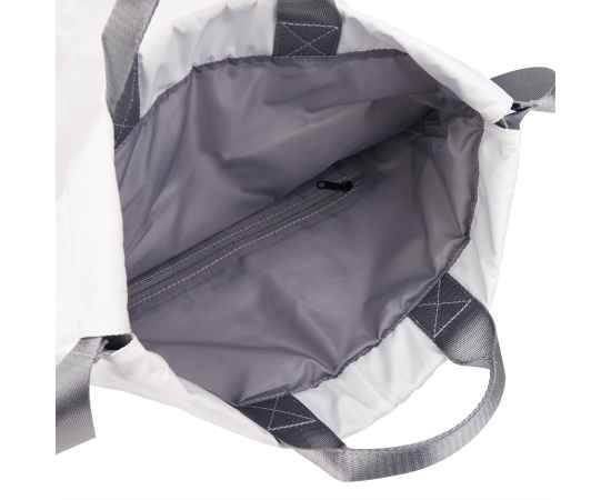 Рюкзак RUN, белый, 48х40см, 100% нейлон, Цвет: белый, серый, изображение 5