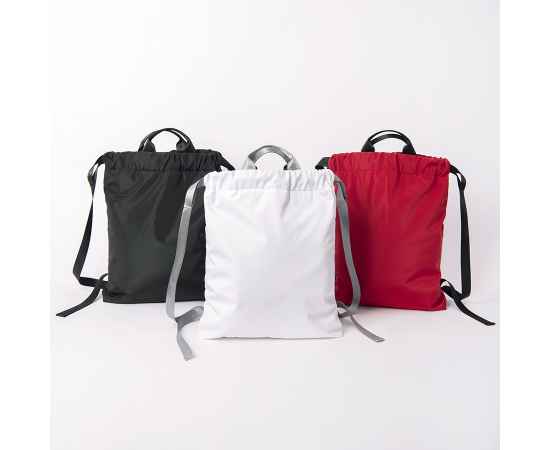 Рюкзак RUN, белый, 48х40см, 100% нейлон, Цвет: белый, серый, изображение 9