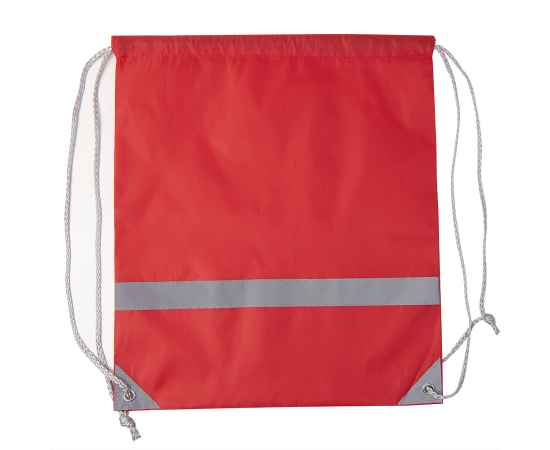 Рюкзак мешок со светоотражающей полосой RAY, красный, 35*41 см, полиэстер 210D, Цвет: красный, изображение 4