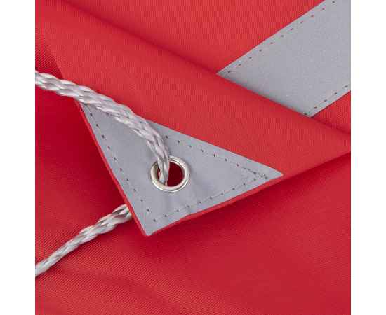Рюкзак мешок со светоотражающей полосой RAY, красный, 35*41 см, полиэстер 210D, Цвет: красный, изображение 5