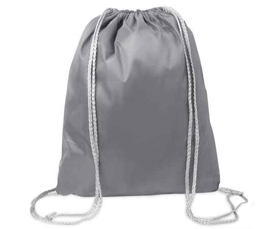 Рюкзак мешок со светоотражающей полосой RAY, серый, 35*41 см, полиэстер 210D, Цвет: серый, изображение 3