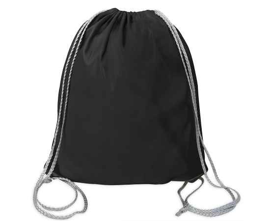 Рюкзак мешок со светоотражающей полосой RAY, черный, 35*41 см, полиэстер 210D, Цвет: черный, изображение 3