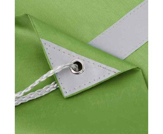 Рюкзак мешок со светоотражающей полосой RAY, зелёный, 35*41 см, полиэстер 210D, Цвет: зеленый, изображение 5