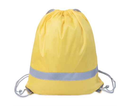 Рюкзак мешок со светоотражающей полосой RAY, жёлтый, 35*41 см, полиэстер 210D, Цвет: желтый, изображение 2