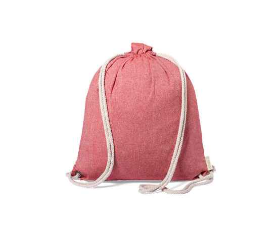 Рюкзак FENIN, красный, 42 x 38 см, 100% переработанный хлопок, 140 г/м2, Цвет: красный, изображение 4