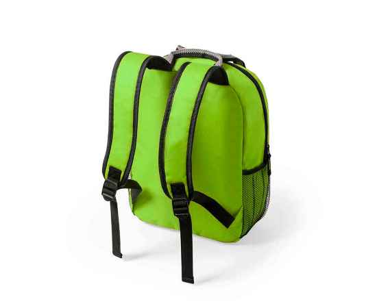 Рюкзак 'FABAX', ярко-зеленый, 38 x 28 x 12  см, 100% переработанный полиэстер 600D, Цвет: серый, изображение 2
