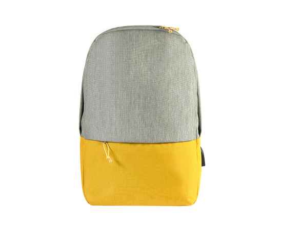 Рюкзак 'Beam', серый/желтый, 44х30х10 см, ткань верха: 100% полиамид, подкладка: 100% полиэстер, Цвет: серый, желтый, Размер: 40*30*10 см, изображение 3