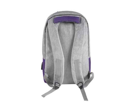 Рюкзак 'Beam', серый/фиолетовый, 44х30х10 см, ткань верха: 100% полиамид, подкладка: 100% полиэстер, Цвет: серый, фиолетовый, Размер: 40*30*10 см, изображение 5