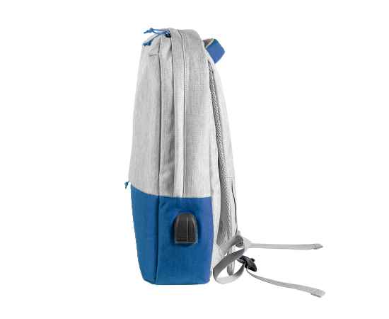 Рюкзак 'Beam light',св.серый/ярко-синий, 44х30х10 см, ткань верха: 100% поли-д, под-ка: 100% пол-тер, изображение 4