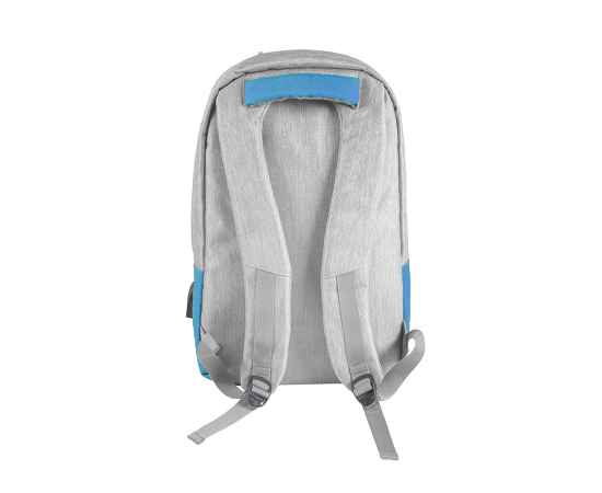 Рюкзак 'Beam light',св.серый/голубой, 44х30х10 см, ткань верха: 100% поли-д, под-ка: 100% пол-тер, Цвет: светло-серый, голубой, Размер: 44х30х10 см, изображение 5