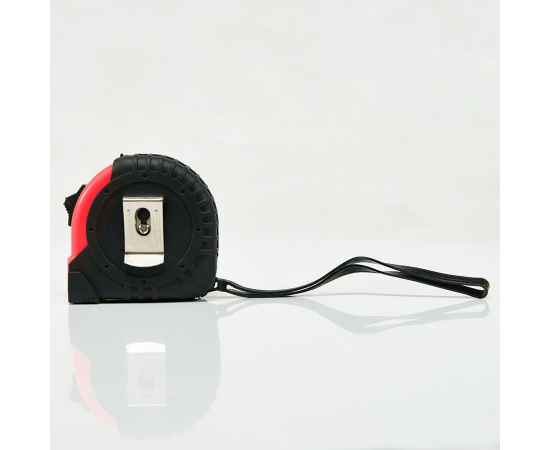 Рулетка GRADE с металлическим клипом 5 м., красная, пластик, Цвет: черный, красный, изображение 3