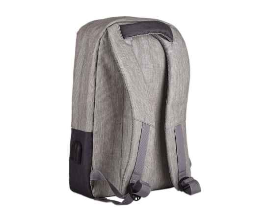 Рюкзак 'Beam', серый/темно-серый, 44х30х10 см, ткань верха: 100% полиамид, подкладка: 100% полиэстер, Цвет: серый, темно-серый, Размер: 44*30*10 см, изображение 3