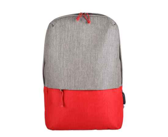 Рюкзак 'Beam', серый/красный, 44х30х10 см, ткань верха: 100% полиамид, подкладка: 100% полиэстер, Цвет: серый, красный, Размер: 40*30*10 см, изображение 2