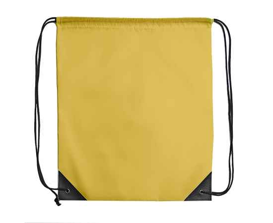 Рюкзак мешок с укреплёнными уголками BY DAY, желтый, 35*41 см, полиэстер 210D, Цвет: желтый, изображение 2