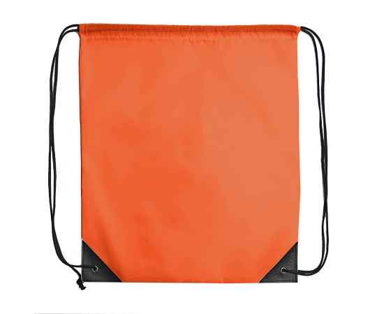 Рюкзак мешок с укреплёнными уголками BY DAY, оранжевый, 35*41 см, полиэстер 210D, Цвет: оранжевый, изображение 2