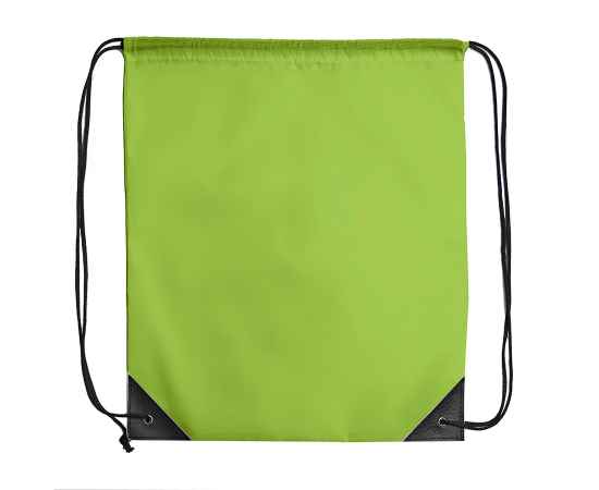 Рюкзак мешок с укреплёнными уголками BY DAY, зелёный, 35*41 см, полиэстер 210D, Цвет: зеленый, изображение 2