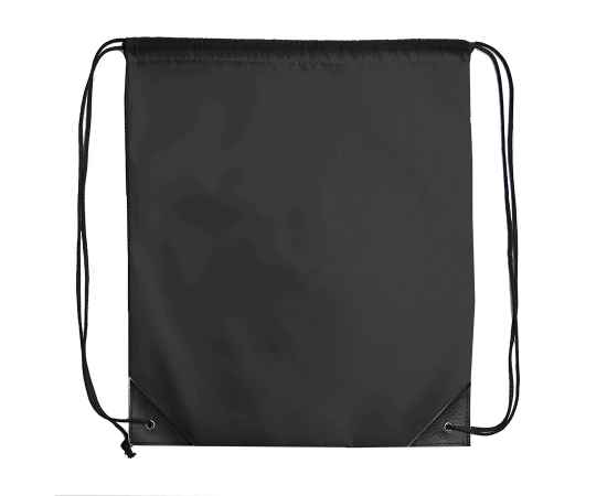 Рюкзак мешок с укреплёнными уголками BY DAY, черный, 35*41 см, полиэстер 210D, Цвет: черный, изображение 2