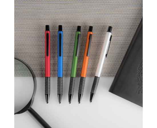 CACTUS, ручка шариковая, оранжевый/черный, алюминий, прорезиненный грип, Цвет: оранжевый, изображение 2