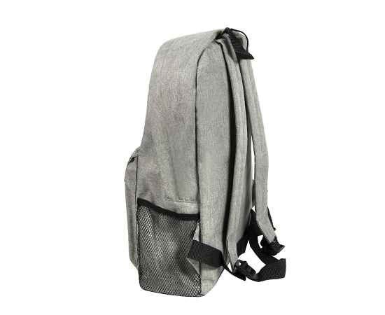 Рюкзак 'Harter', серый, 38х28х12 см, полиэстер 600D, Цвет: серый меланж, изображение 3