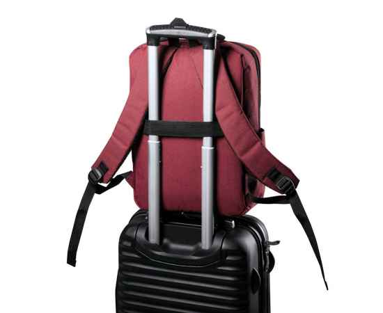 Рюкзак 'Prikan', красный, 40x31x13 см, 100% полиэстер 600D, Цвет: красный, изображение 3