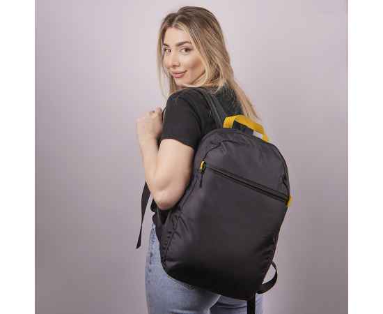 Рюкзак INTRO, жёлтый/чёрный, 100% полиэстер, Цвет: желтый, черный, изображение 9